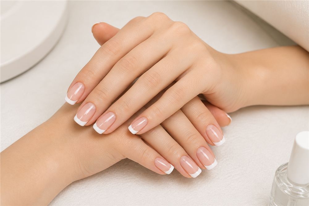 Flawless French Tip Gel Nails