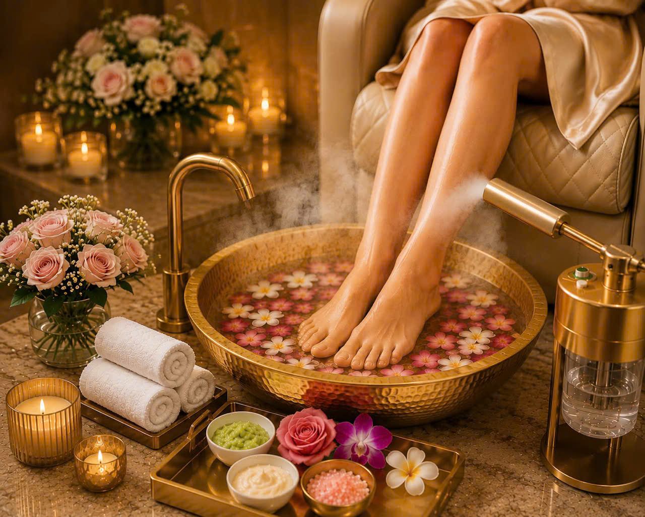 Luxury Warm Spa Soak & Foot Care